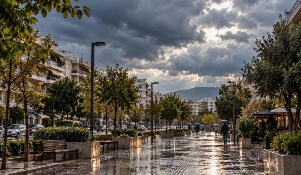 Με συννεφιά και βροχές η Τρίτη 13/10 – Ποιες ώρες αναμένονται καταιγίδες